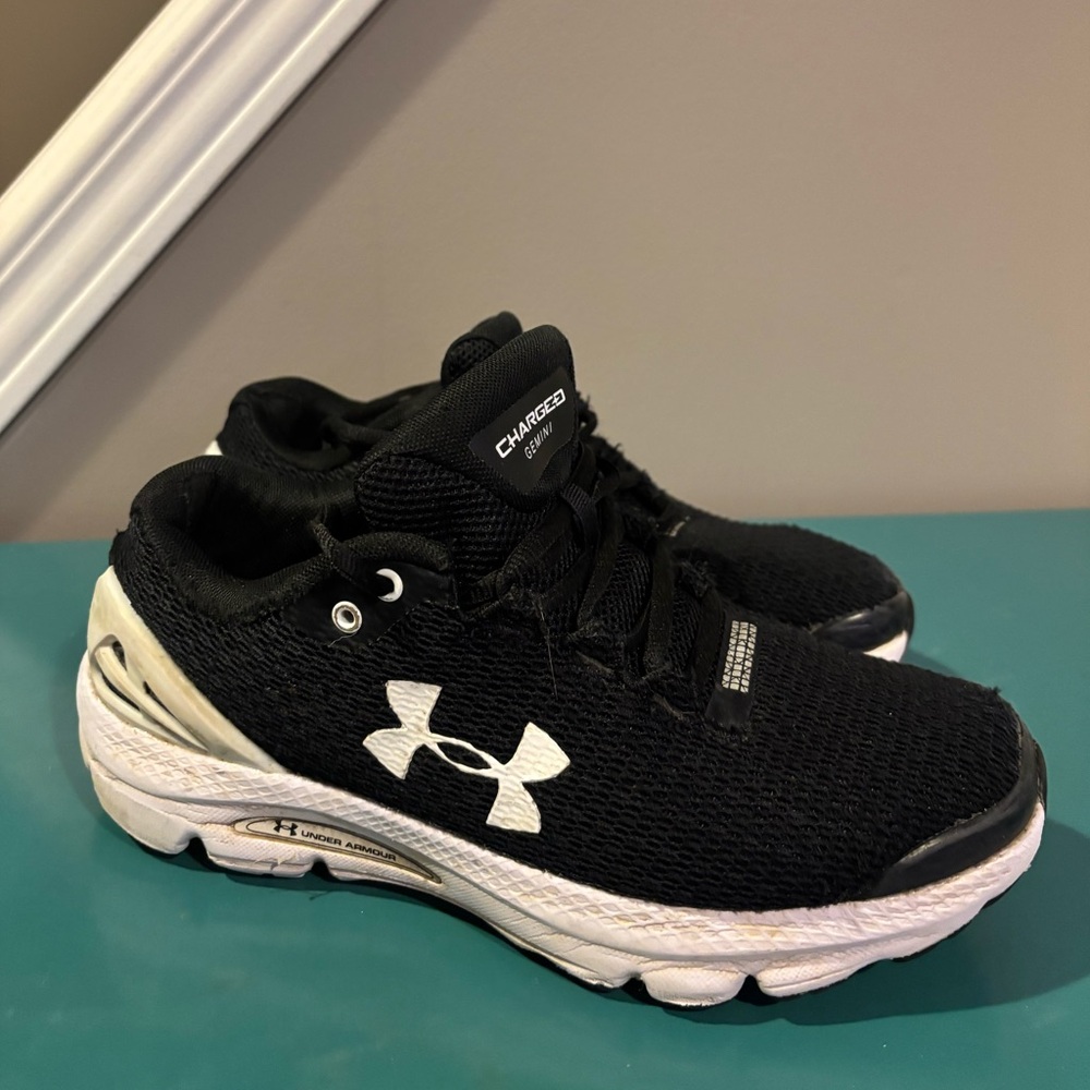Under Armour Kids Black and White Sneakers